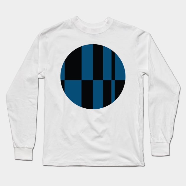 Black and Blue Long Sleeve T-Shirt by DenAlex